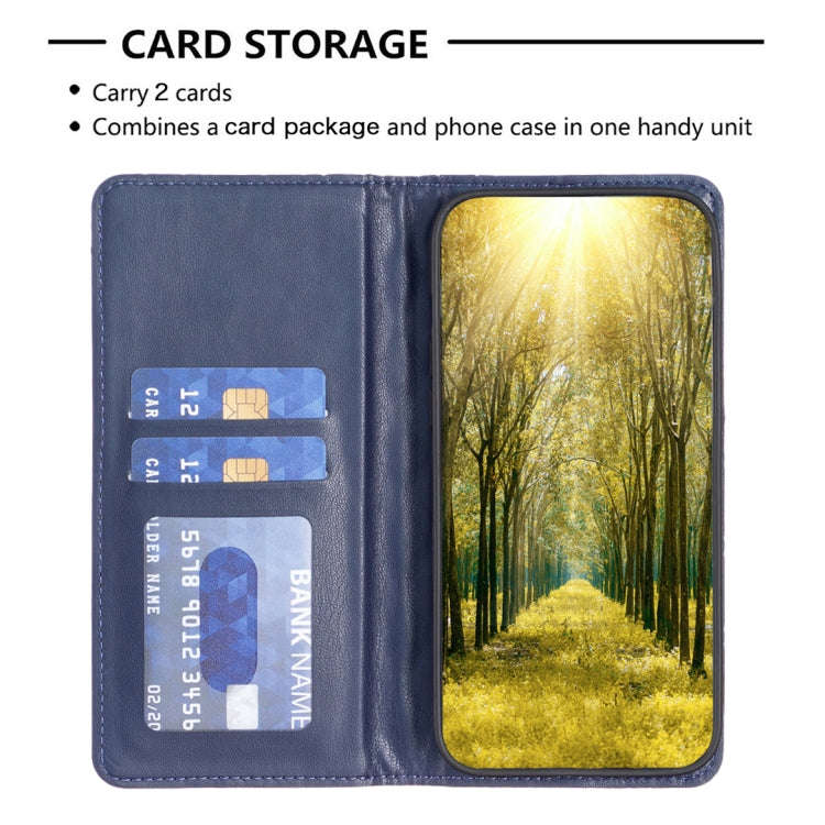 Diamond Lattice Magnetic Leather Flip Phone Case, For iPhone 15 Pro Max, For iPhone 15 Pro, For i...