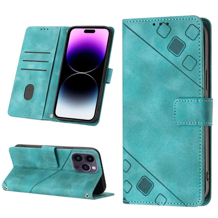 Skin-feel Embossed Leather Phone Case, For iPhone 16, For iPhone 15 Pro Max, For iPhone 15 Pro, F...