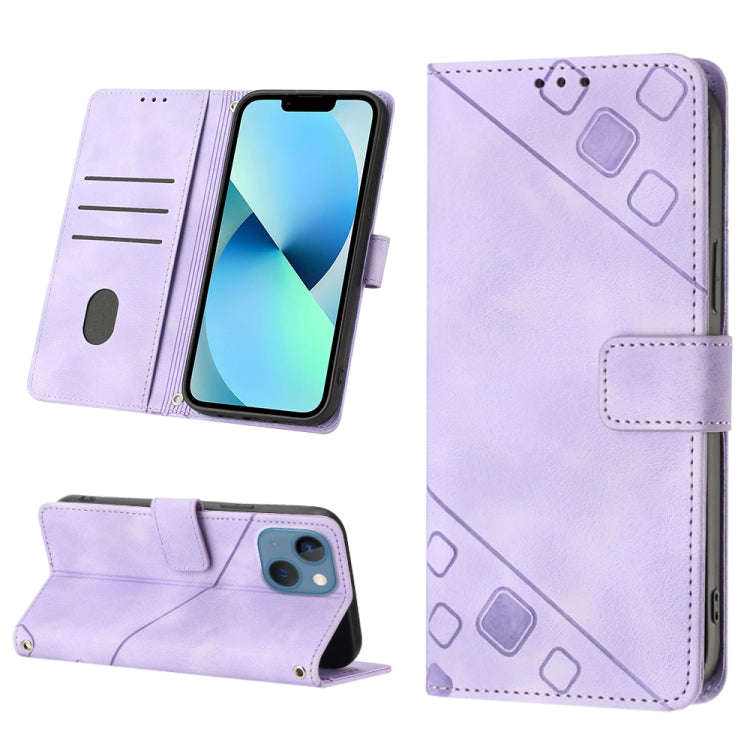 Skin-feel Embossed Leather Phone Case, For iPhone 16, For iPhone 15 Pro Max, For iPhone 15 Pro, F...