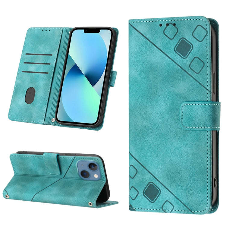 Skin-feel Embossed Leather Phone Case, For iPhone 16, For iPhone 15 Pro Max, For iPhone 15 Pro, F...