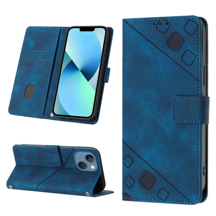 Skin-feel Embossed Leather Phone Case, For iPhone 16, For iPhone 15 Pro Max, For iPhone 15 Pro, F...