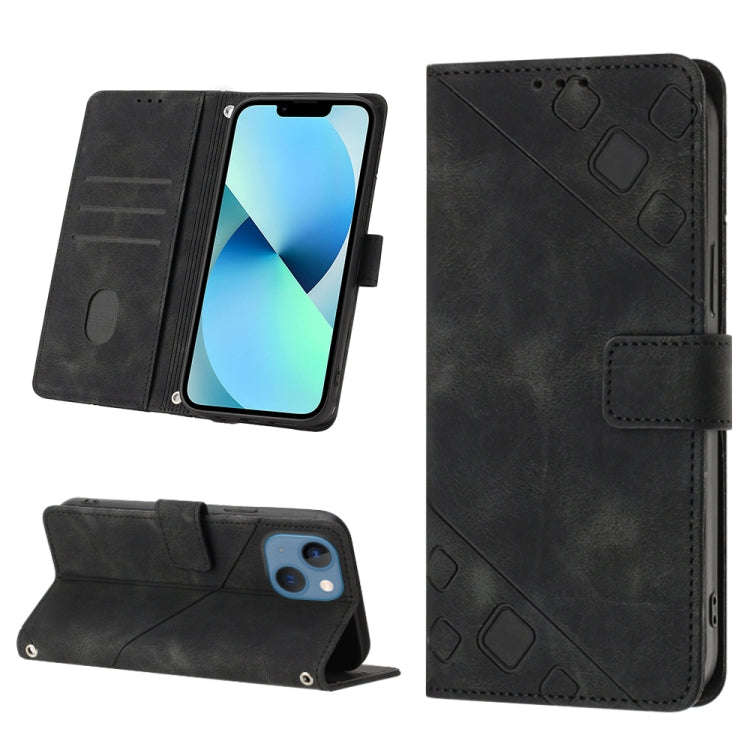 Skin-feel Embossed Leather Phone Case, For iPhone 16, For iPhone 15 Pro Max, For iPhone 15 Pro, F...