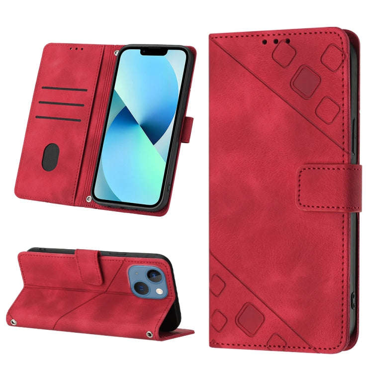 Skin-feel Embossed Leather Phone Case, For iPhone 16, For iPhone 15 Pro Max, For iPhone 15 Pro, F...