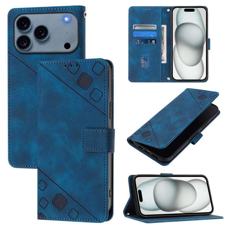 Skin-feel Embossed Leather Phone Case, For iPhone 17 Pro Max, For iPhone 17 Pro, For iPhone 17, F...