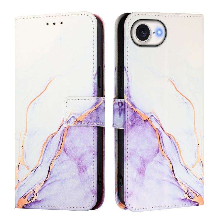 PT003 Marble Pattern Flip Leather Phone Case, For iPhone 17e / 16e, For iPhone 16 Pro Max, For iP...