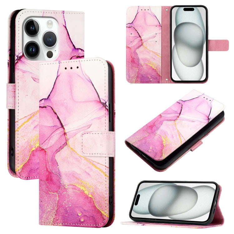 PT003 Marble Pattern Flip Leather Phone Case, For iPhone 17e / 16e, For iPhone 16 Pro Max, For iP...