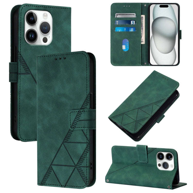 Crossbody 3D Embossed Flip Leather Phone Case, For iPhone 18 Pro / 17 Pro, For iPhone 18 Pro Max ...