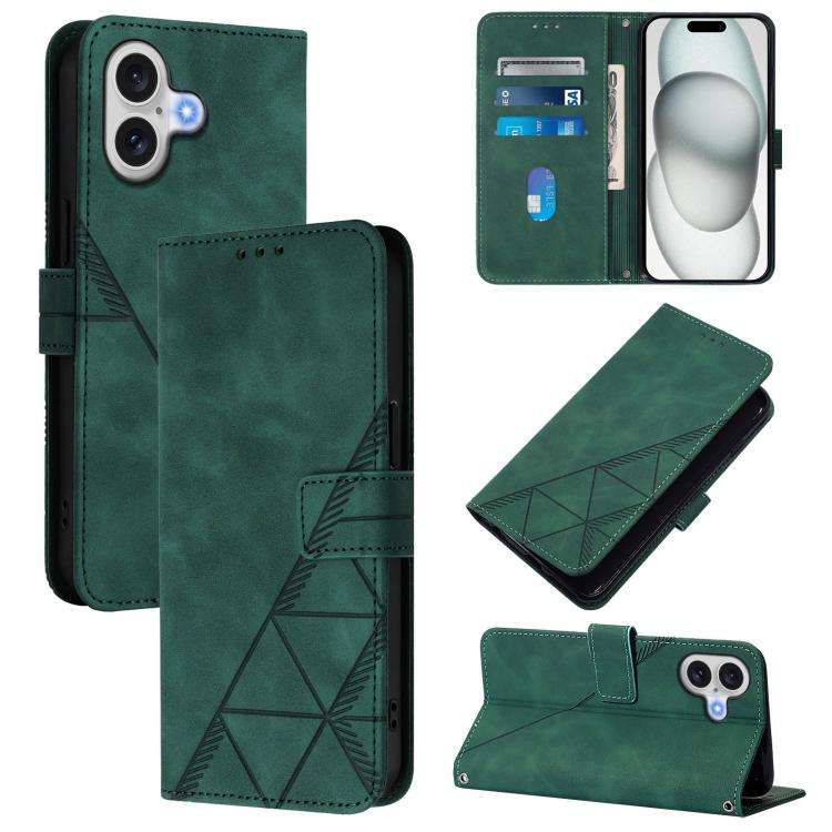 Crossbody 3D Embossed Flip Leather Phone Case, For iPhone 18 Pro / 17 Pro, For iPhone 18 Pro Max ...