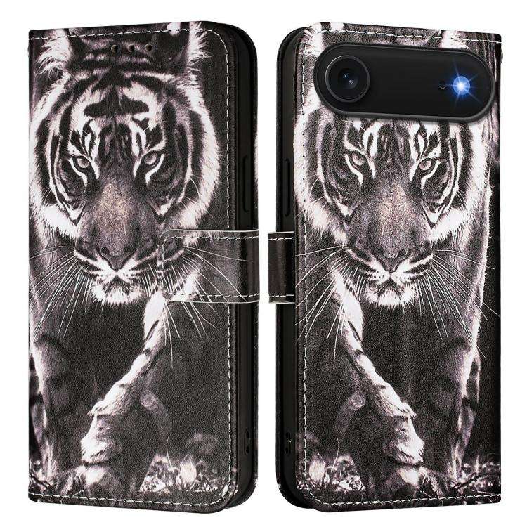 Colored Drawing Pattern Plain Weave Leather Phone Case, For iPhone 17e / 16e, For iPhone 17 Pro M...