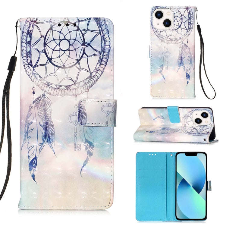 3D Painting Horizontal Flip Leather Phone Case, For iPhone 15, For iPod Touch 7 / 6 / 5