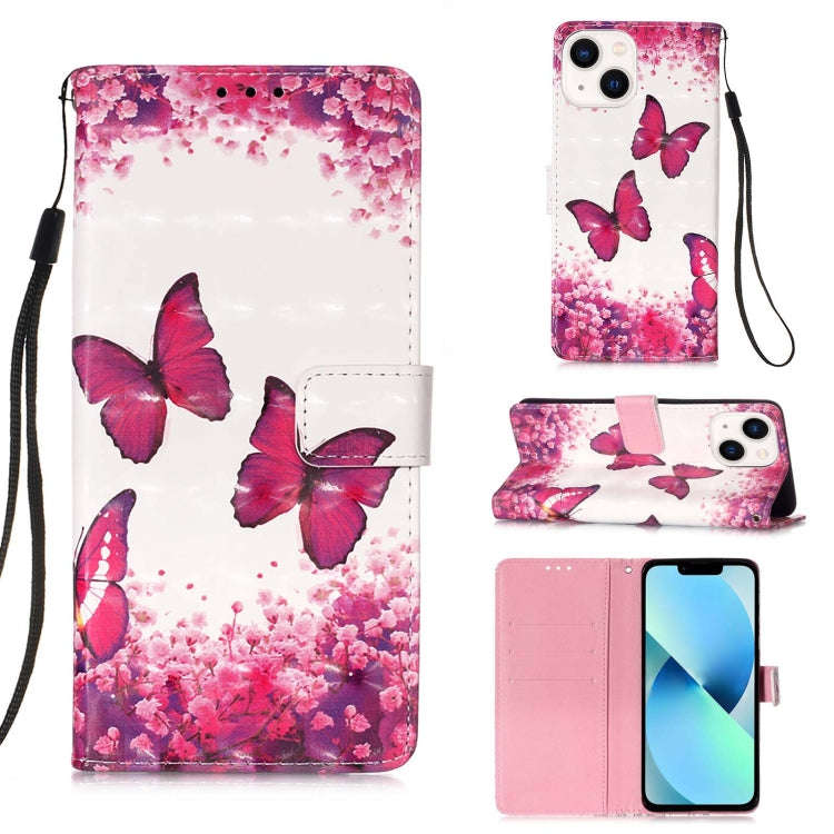 3D Painting Horizontal Flip Leather Phone Case, For iPhone 15, For iPod Touch 7 / 6 / 5