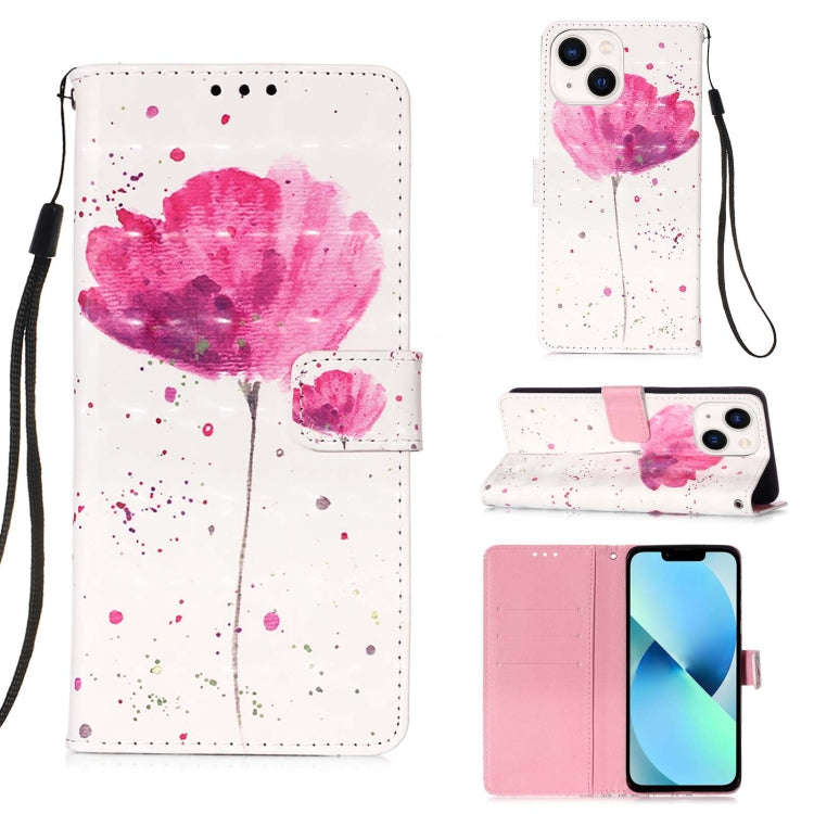 3D Painting Horizontal Flip Leather Phone Case, For iPhone 15, For iPod Touch 7 / 6 / 5