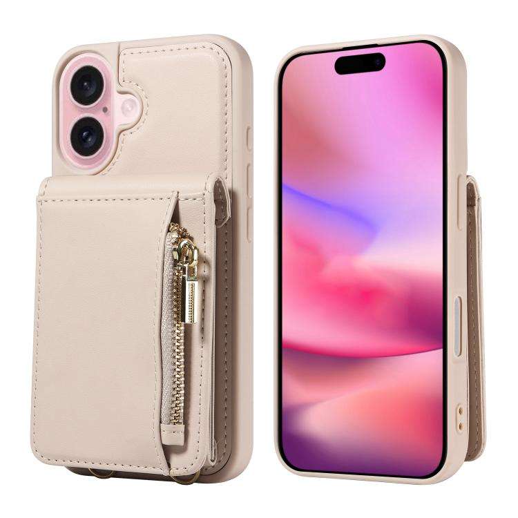 Crossbody Lanyard Zipper Wallet Leather Phone Case, For iPhone 18 / 17, For iPhone 18 Pro / 17 Pr...