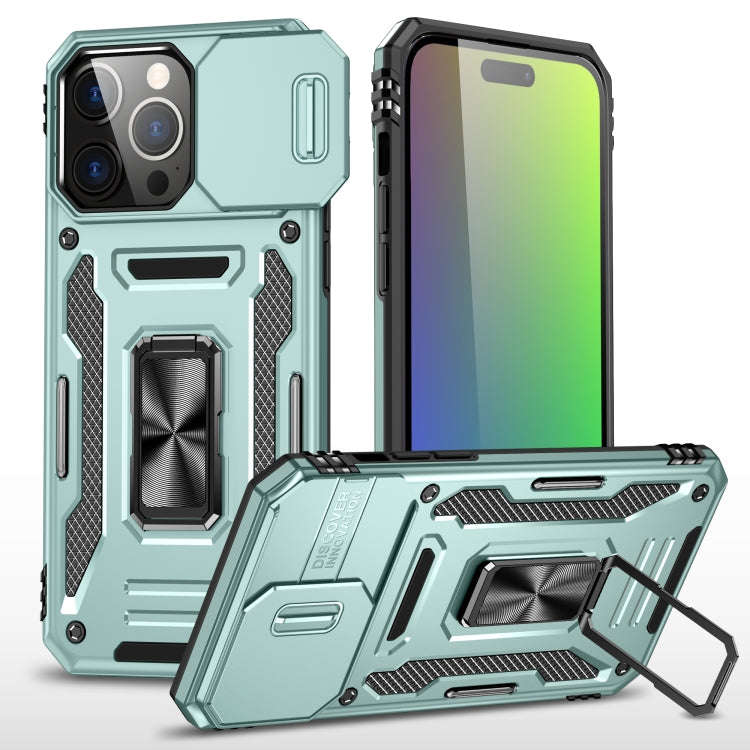 Armor PC + TPU Camera Shield Phone Case, For iPhone 16 Pro, For iPhone 16 Plus, For iPhone 16, Fo...
