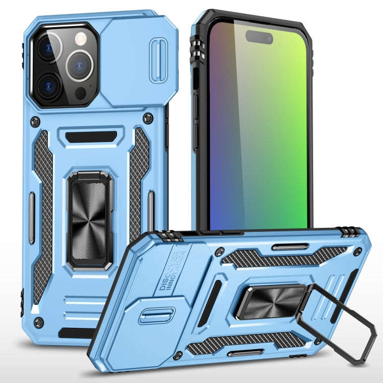 Armor PC + TPU Camera Shield Phone Case, For iPhone 16 Pro, For iPhone 16 Plus, For iPhone 16, Fo...