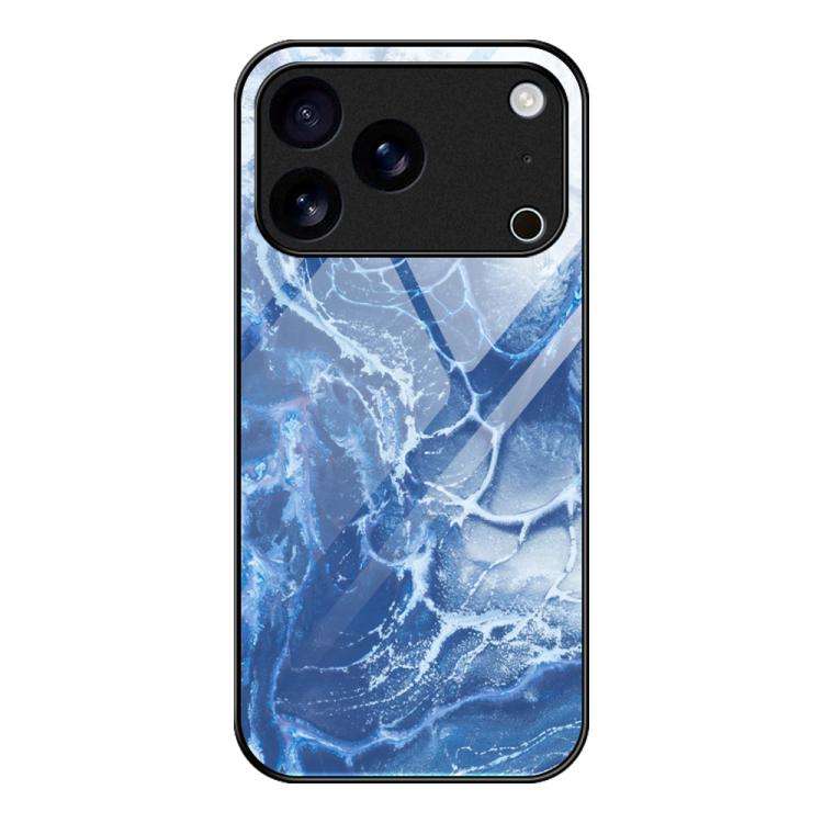 Marble Pattern Glass Protective Phone Case, For iPhone 17 Pro Max, For iPhone 17 Pro, For iPhone ...