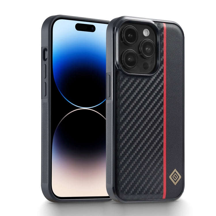 LC.IMEEKE 3 in 1 Carbon Fiber Texture Shockproof Phone Case, For iPhone 18 Pro / 17 Pro, For iPho...