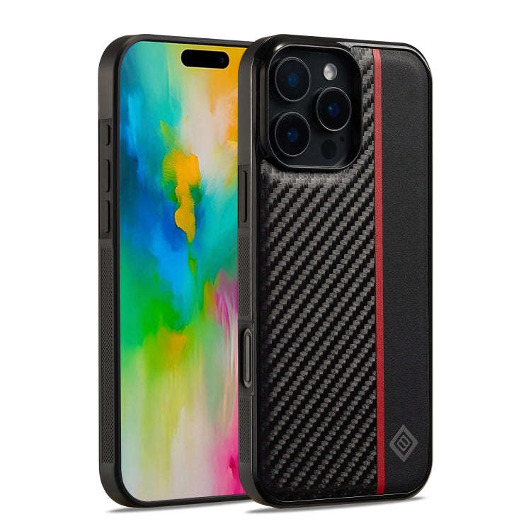 LC.IMEEKE 3 in 1 Carbon Fiber Texture Shockproof Phone Case, For iPhone 18 Pro / 17 Pro, For iPho...
