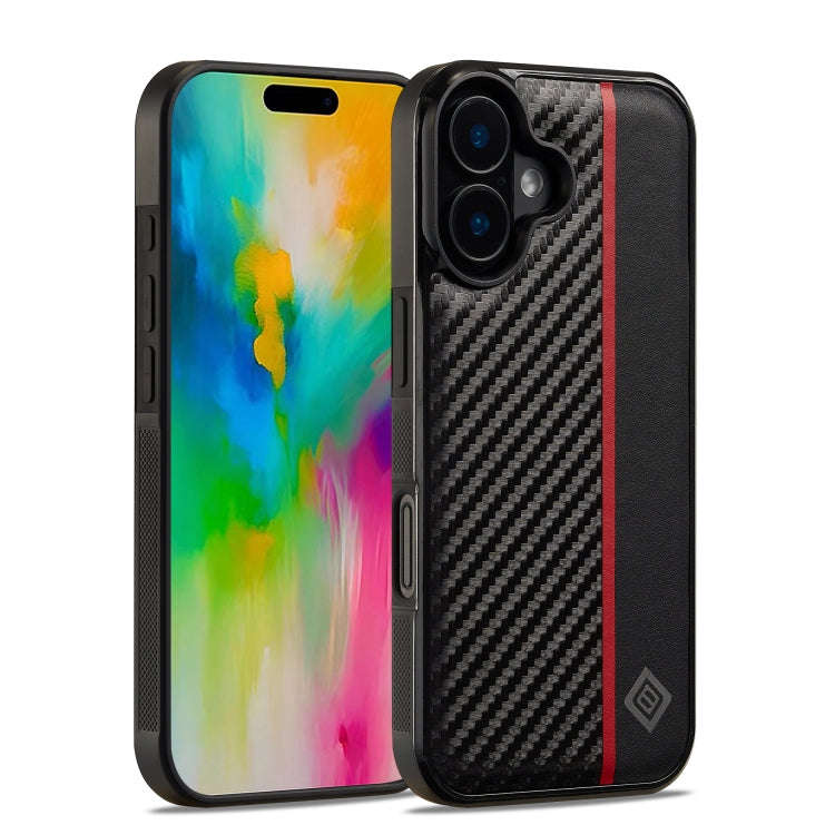 LC.IMEEKE 3 in 1 Carbon Fiber Texture Shockproof Phone Case, For iPhone 18 Pro / 17 Pro, For iPho...
