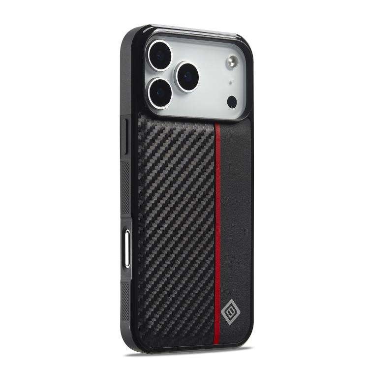LC.IMEEKE 3 in 1 Carbon Fiber Texture Shockproof Phone Case, For iPhone 18 Pro / 17 Pro, For iPho...