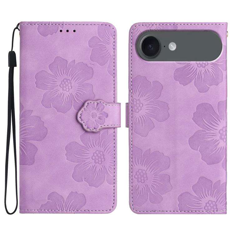 Flower Embossing Pattern Leather Phone Case, For iPhone 16e / 17e, For iPhone 17 Pro Max, For iPh...