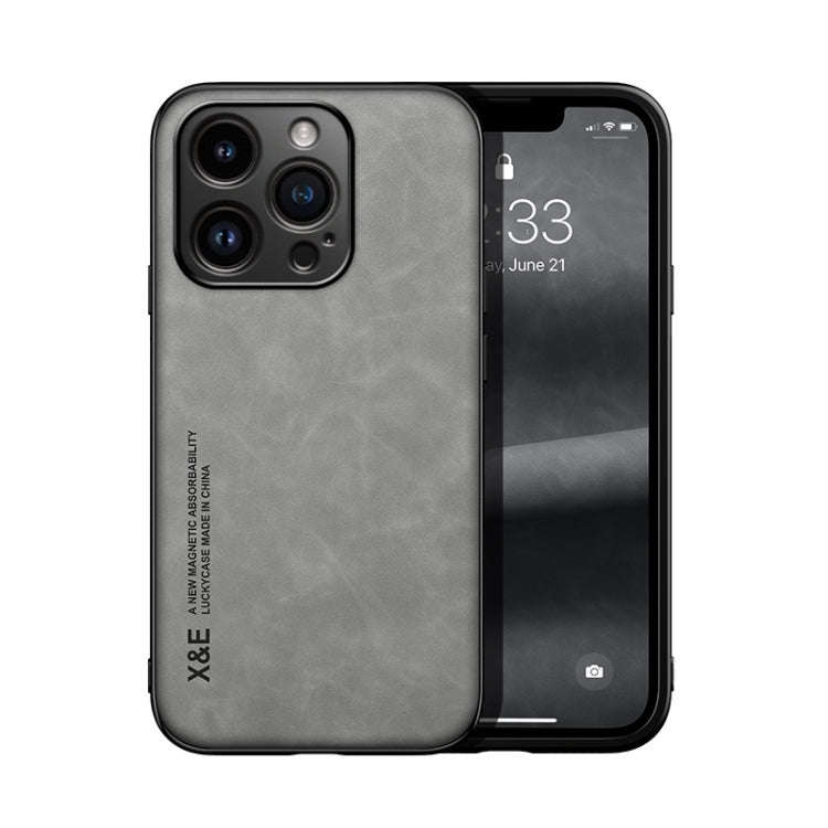 Skin Feel Magnetic Leather Back Phone Case, For iPhone 18 Pro / 17 Pro, For iPhone 18 Pro Max / 1...