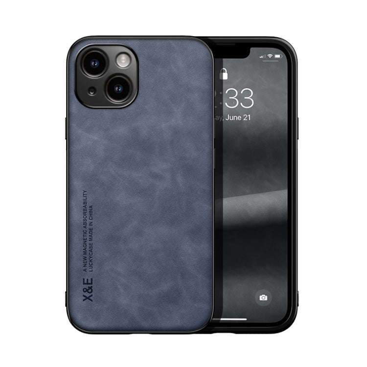 Skin Feel Magnetic Leather Back Phone Case, For iPhone 14, For iPhone 14 Pro, For iPhone 14 Pro Max