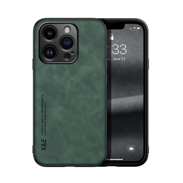 Skin Feel Magnetic Leather Back Phone Case, For iPhone 18 Pro / 17 Pro, For iPhone 18 Pro Max / 1...