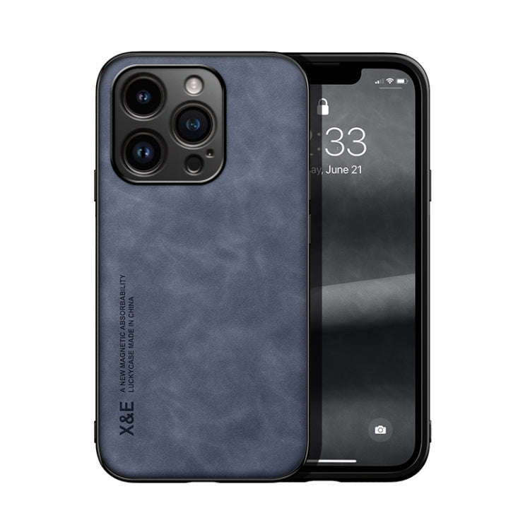 Skin Feel Magnetic Leather Back Phone Case, For iPhone 18 Pro / 17 Pro, For iPhone 18 Pro Max / 1...