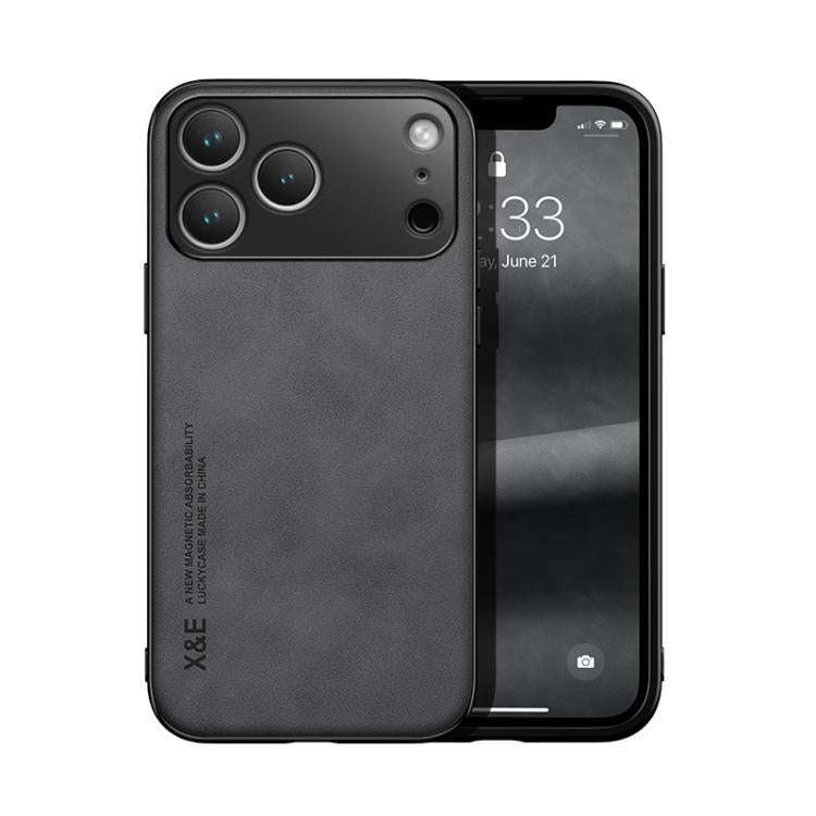 Skin Feel Magnetic Leather Back Phone Case, For iPhone 18 Pro / 17 Pro, For iPhone 18 Pro Max / 1...