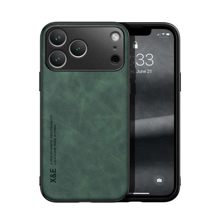 Skin Feel Magnetic Leather Back Phone Case, For iPhone 18 Pro / 17 Pro, For iPhone 18 Pro Max / 1...