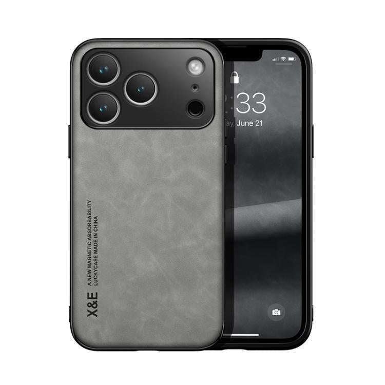 Skin Feel Magnetic Leather Back Phone Case, For iPhone 18 Pro / 17 Pro, For iPhone 18 Pro Max / 1...