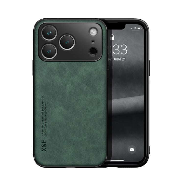 Skin Feel Magnetic Leather Back Phone Case, For iPhone 18 Pro / 17 Pro, For iPhone 18 Pro Max / 1...