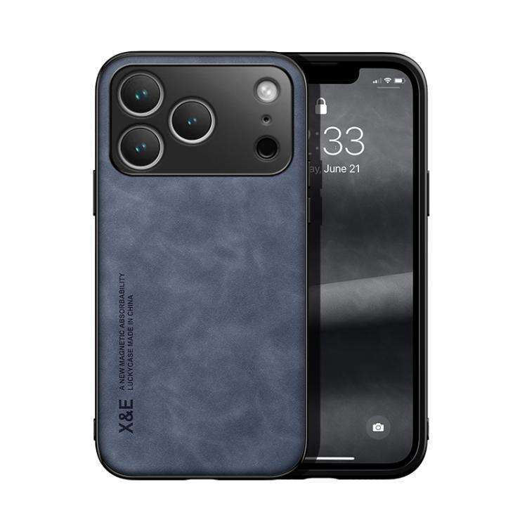 Skin Feel Magnetic Leather Back Phone Case, For iPhone 18 Pro / 17 Pro, For iPhone 18 Pro Max / 1...