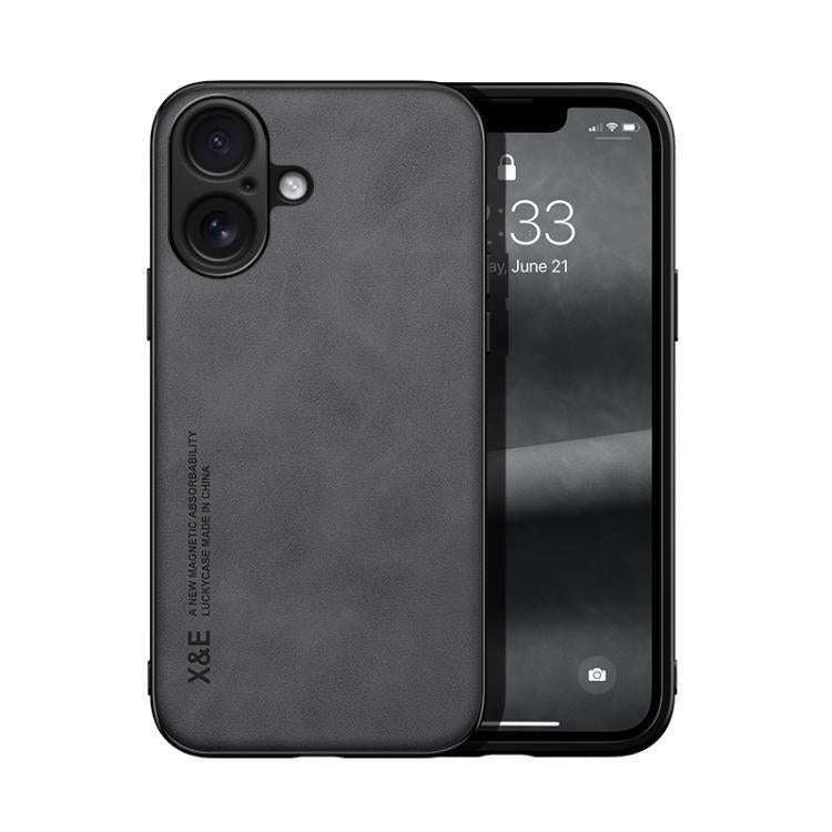 Skin Feel Magnetic Leather Back Phone Case, For iPhone 18 Pro / 17 Pro, For iPhone 18 Pro Max / 1...