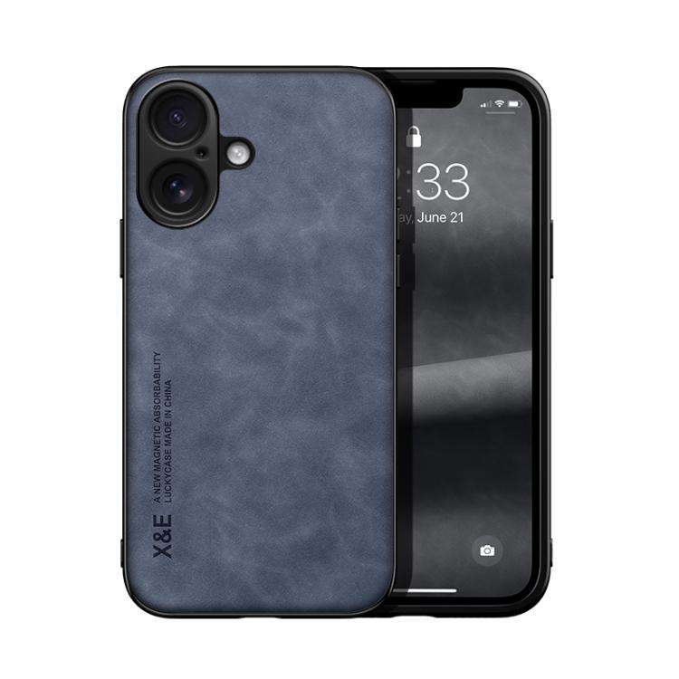Skin Feel Magnetic Leather Back Phone Case, For iPhone 18 Pro / 17 Pro, For iPhone 18 Pro Max / 1...