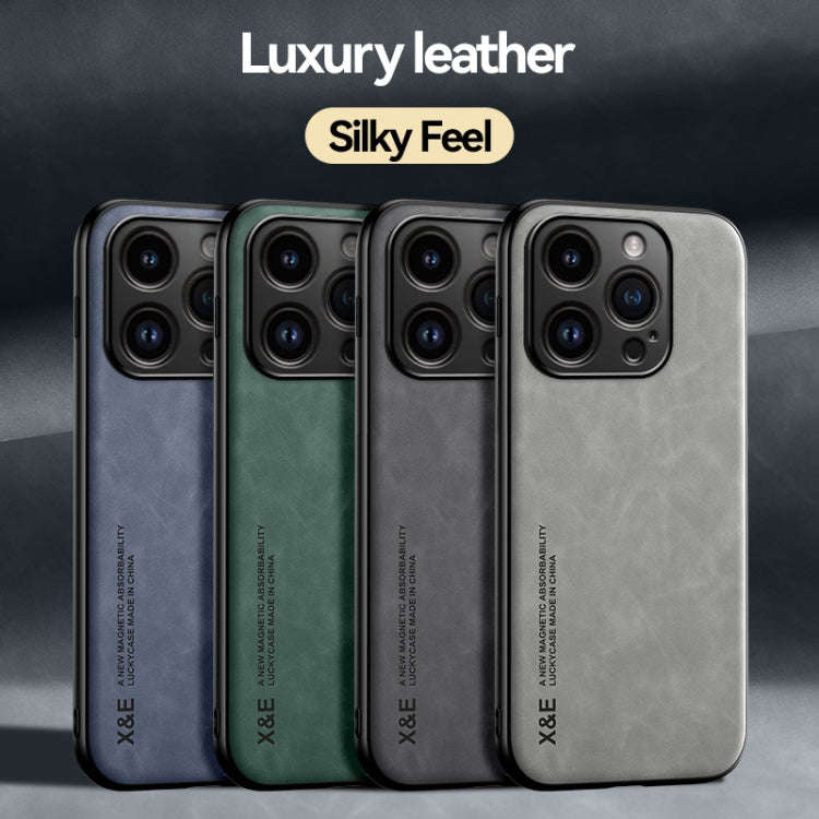 Skin Feel Magnetic Leather Back Phone Case, For iPhone 14, For iPhone 14 Pro, For iPhone 14 Pro Max