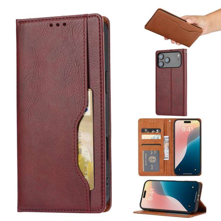 Knead Skin Texture Flip Leather Phone Case, For iPhone 17 Pro Max, For iPhone 17 Pro, For iPhone ...