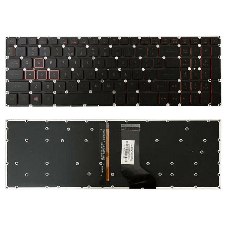 US Version Red Backlight Laptop Keyboard, For Acer Nitro 5 AN515-41, For Acer Nitro 5 AN515-43, F...