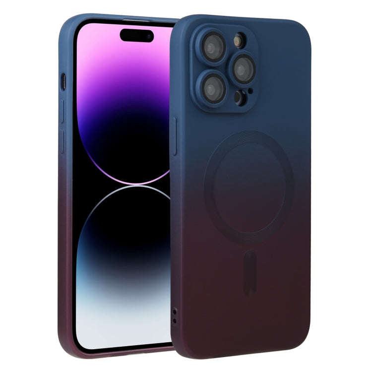 Liquid TPU Silicone Gradient MagSafe Phone Case, For iPhone 16, For iPhone 15 Pro Max, For iPhone...