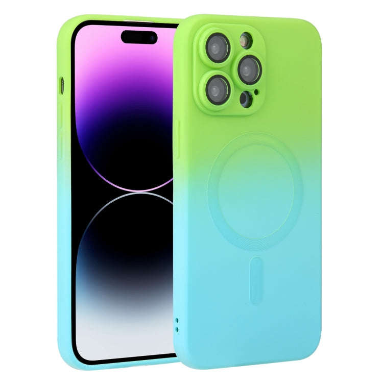 Liquid TPU Silicone Gradient MagSafe Phone Case, For iPhone 16, For iPhone 15 Pro Max, For iPhone...