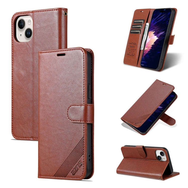 AZNS Sheepskin Texture Flip Leather Phone Case, For iPhone 18 Pro, For iPhone 18 Pro Max, For iPh...
