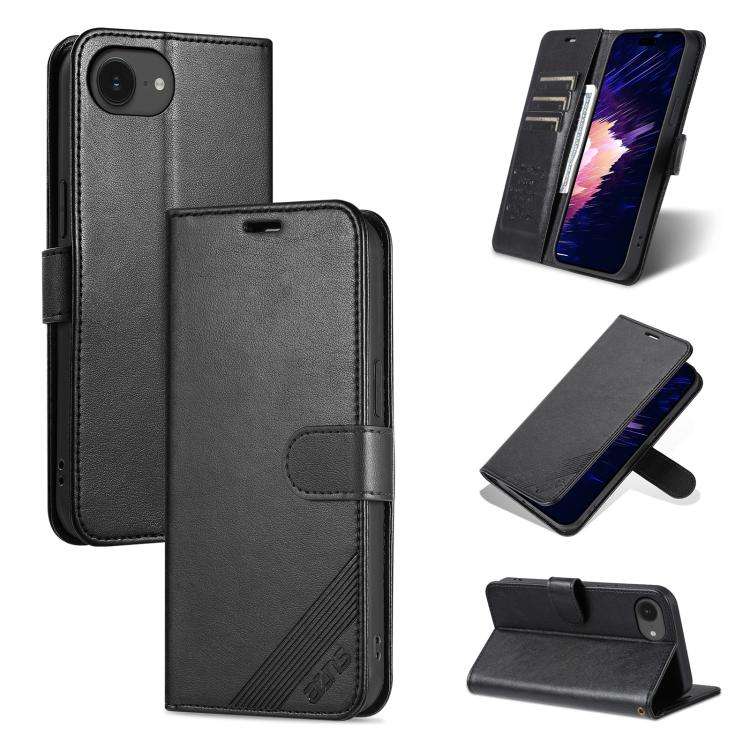 AZNS Sheepskin Texture Flip Leather Phone Case, For iPhone 18 Pro, For iPhone 18 Pro Max, For iPh...