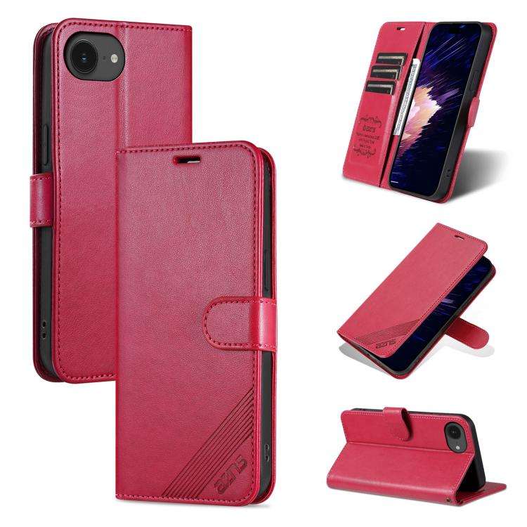 AZNS Sheepskin Texture Flip Leather Phone Case, For iPhone 18 Pro, For iPhone 18 Pro Max, For iPh...