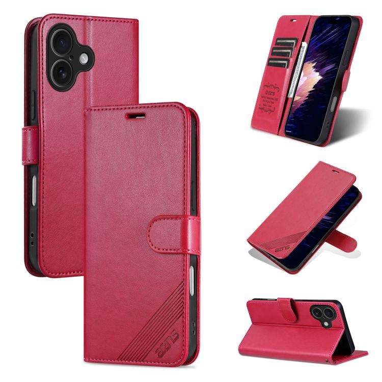 AZNS Sheepskin Texture Flip Leather Phone Case, For iPhone 18 Pro, For iPhone 18 Pro Max, For iPh...