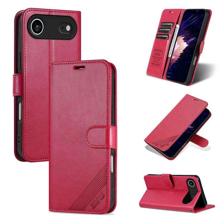 AZNS Sheepskin Texture Flip Leather Phone Case, For iPhone 18 Pro, For iPhone 18 Pro Max, For iPh...