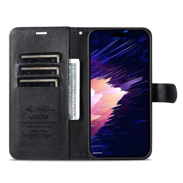 AZNS Sheepskin Texture Flip Leather Phone Case, For iPhone 18 Pro, For iPhone 18 Pro Max, For iPh...
