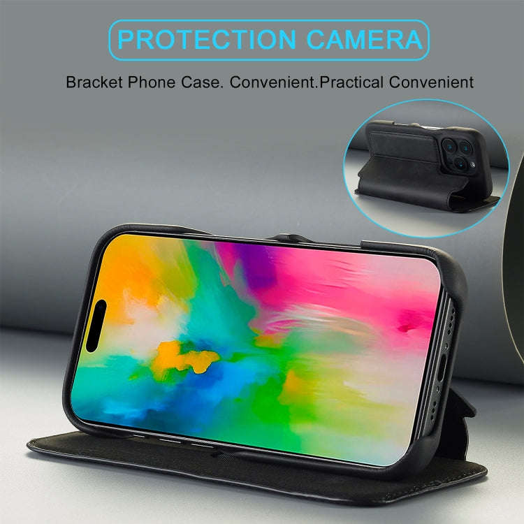 LC.IMEEKE Hon Ancient Series Flip Leather Phone Case, For iPhone 15 Pro, For iPhone 15 Plus, For ...