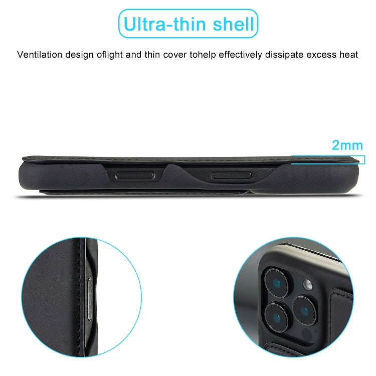 LC.IMEEKE Hon Ancient Series Flip Leather Phone Case, For iPhone 15 Pro, For iPhone 15 Plus, For ...