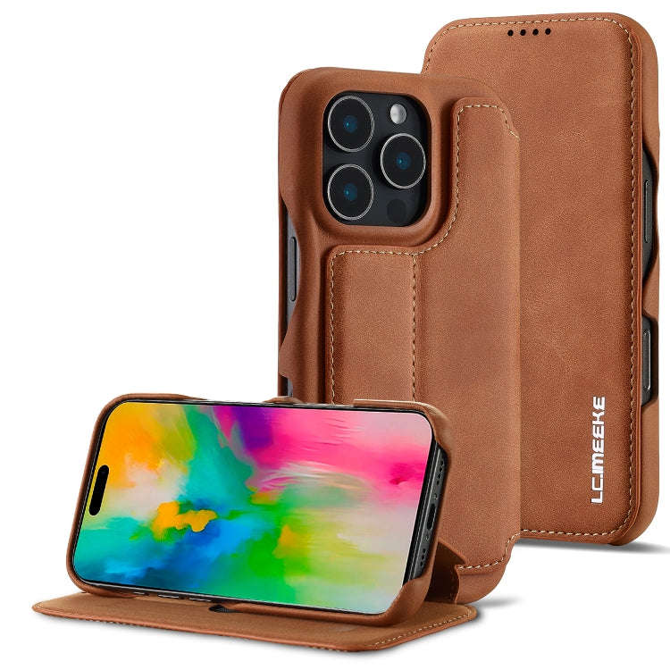 LC.IMEEKE Hon Ancient Series Flip Leather Phone Case, For iPhone 15 Pro, For iPhone 15 Plus, For ...